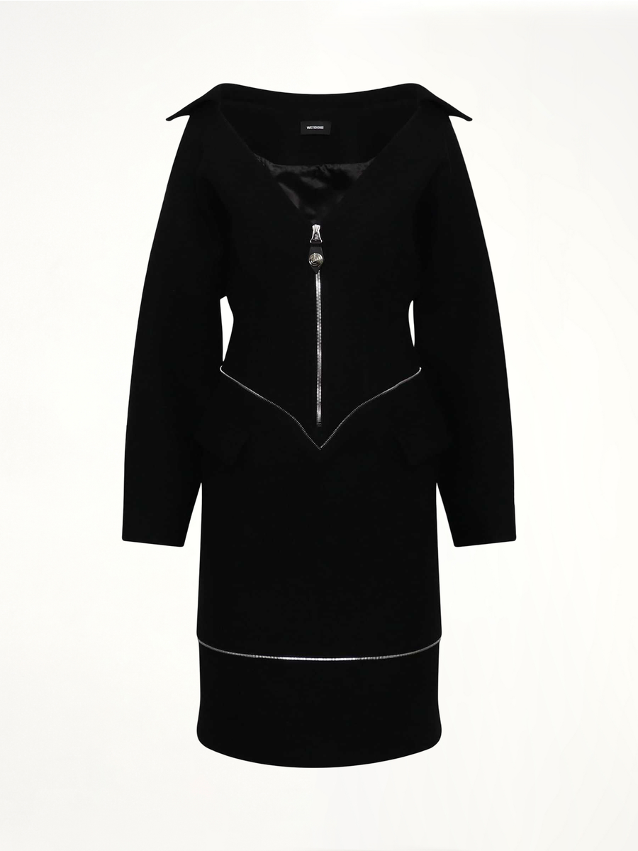 Off-Shoulder Neck Line Dress in Black