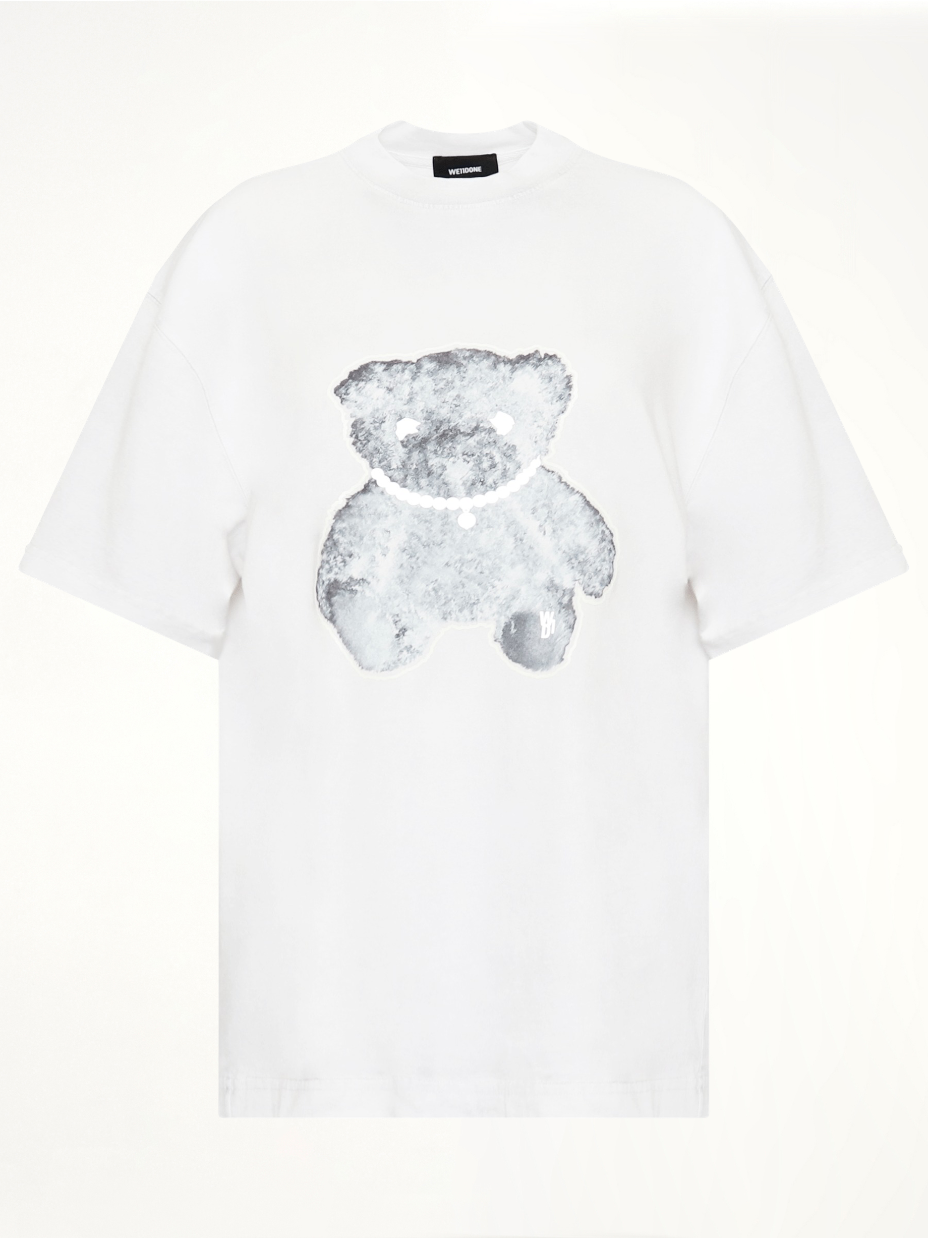 Pearl Necklace Teddy T-Shirt in White