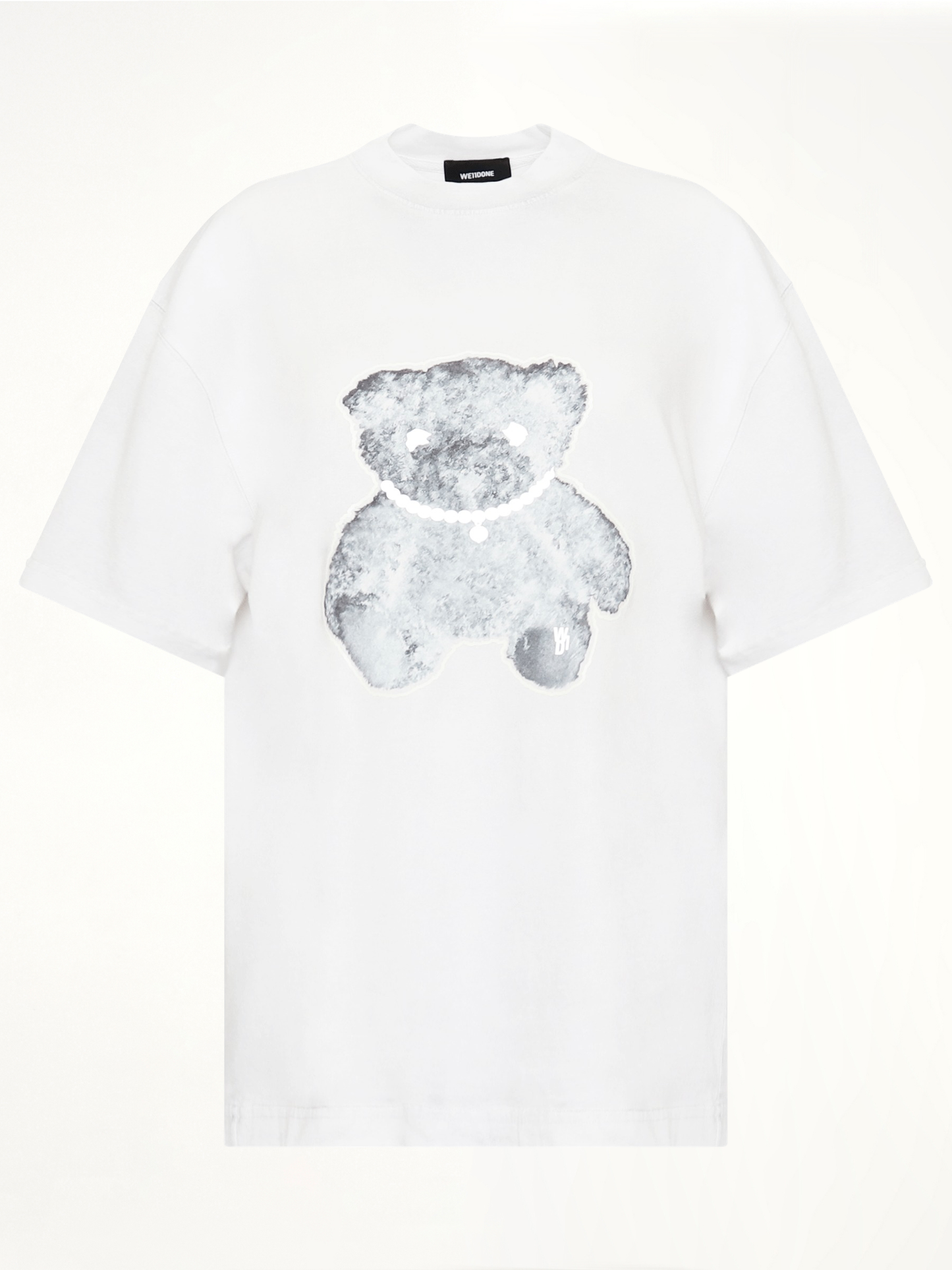 Pearl Necklace Teddy T-Shirt in White
