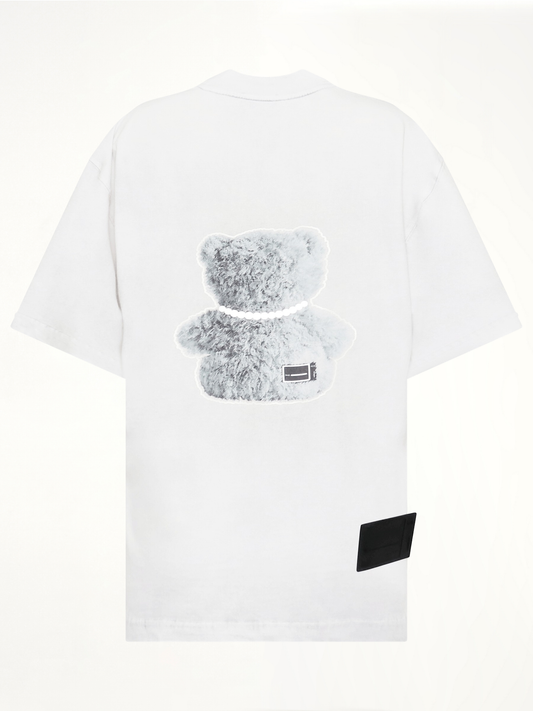 Pearl Necklace Teddy T-Shirt in White