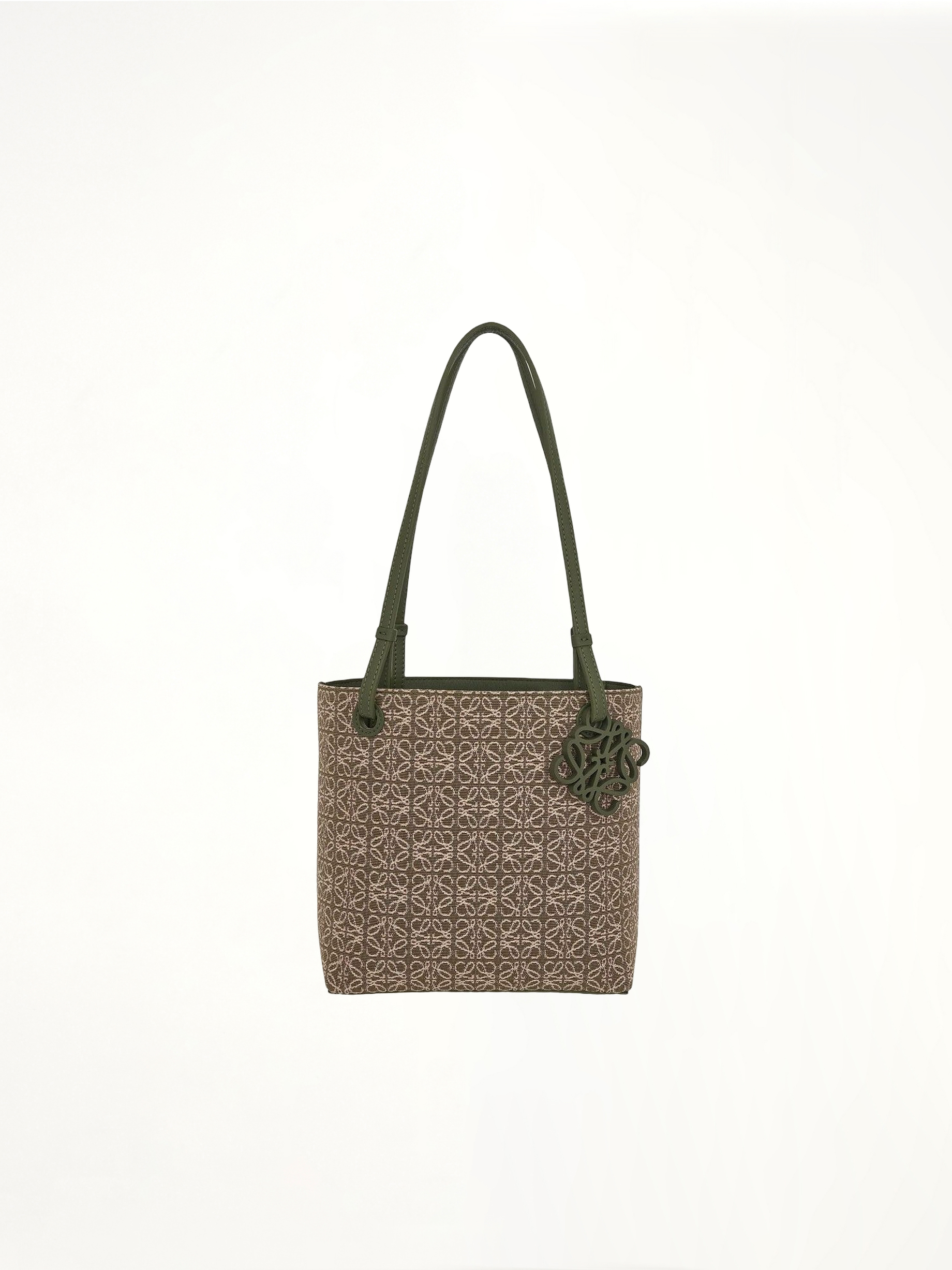 Square Tote Bag Anagram in Green