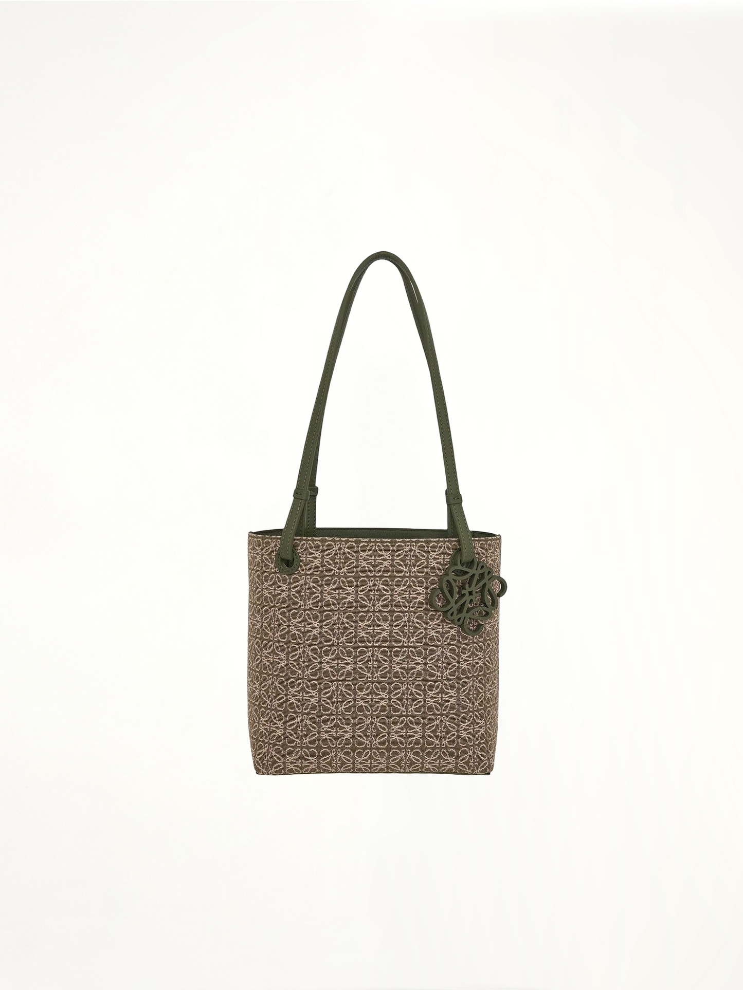 Square Tote Bag Anagram in Green