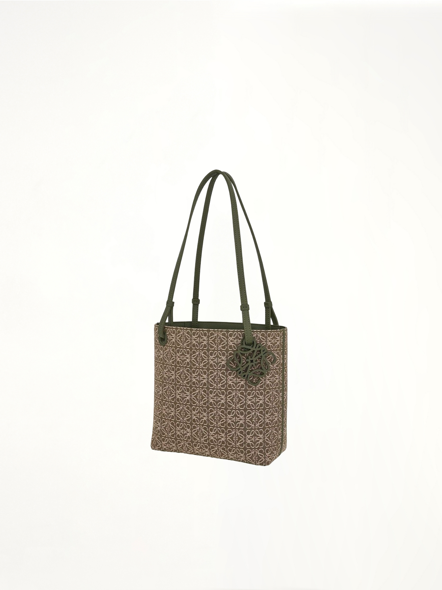 Square Tote Bag Anagram in Green