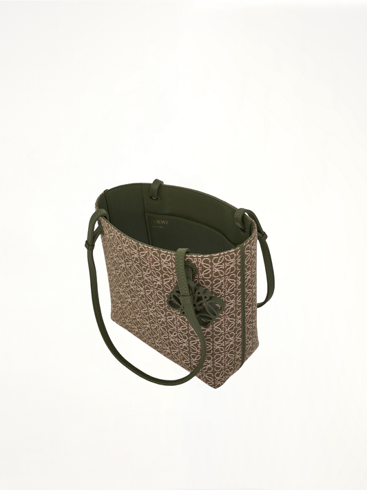 Square Tote Bag Anagram in Green