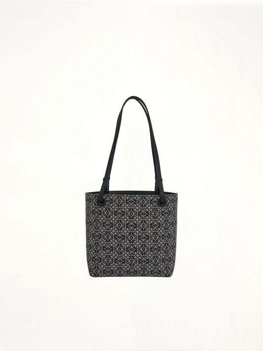 Square Tote Bag Anagram in Navy