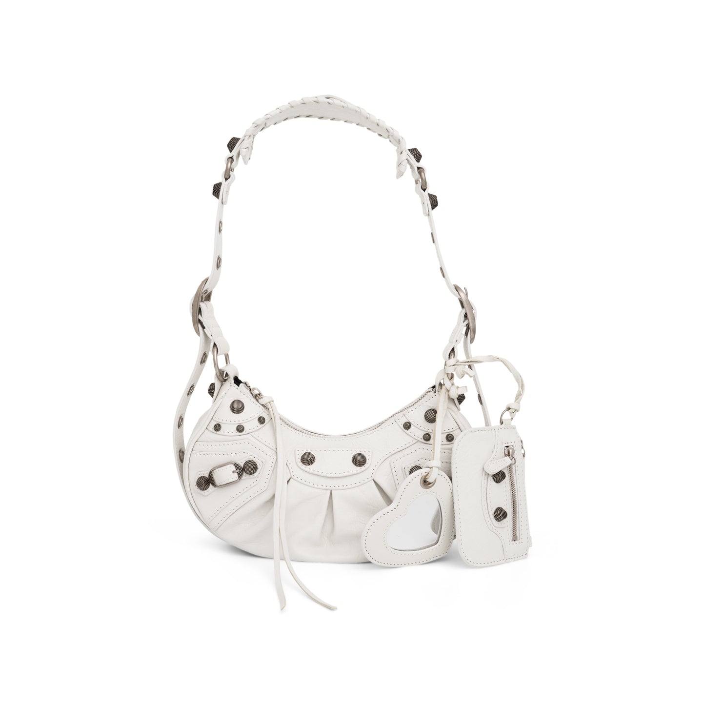 Le Cagole Shoulder Bag XS in Optic White