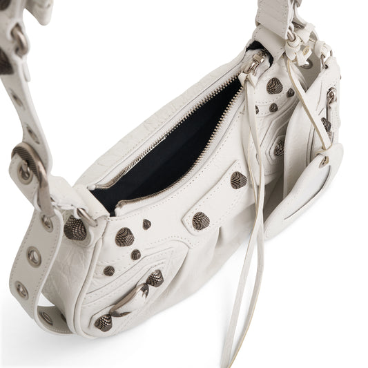 Le Cagole Shoulder Bag XS in Optic White