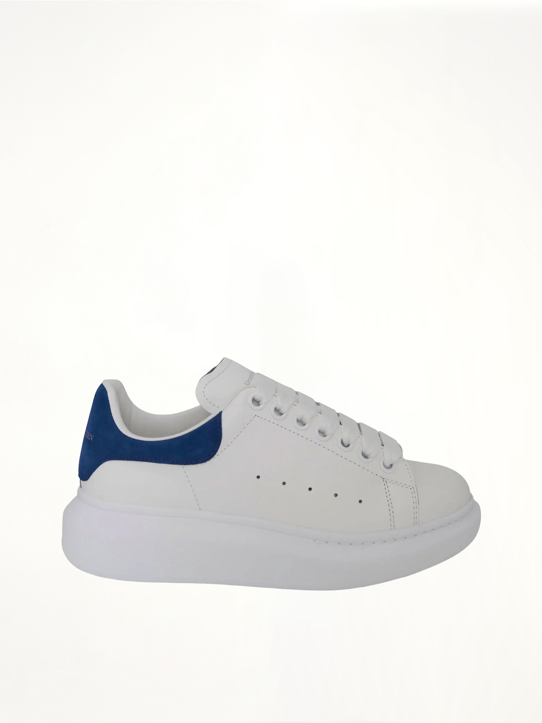 Larry Oversized Heel Sneaker in White/Paris Blue
