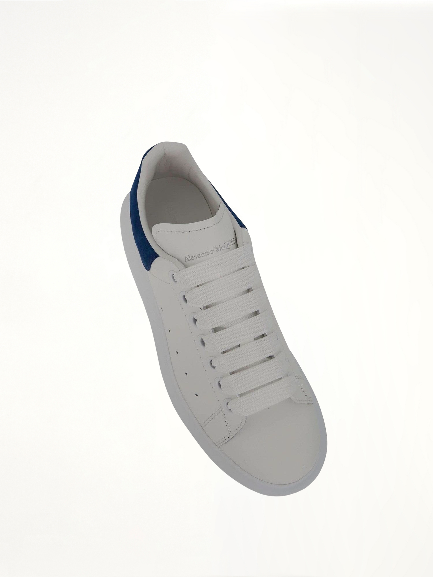 Larry Oversized Heel Sneaker in White/Paris Blue