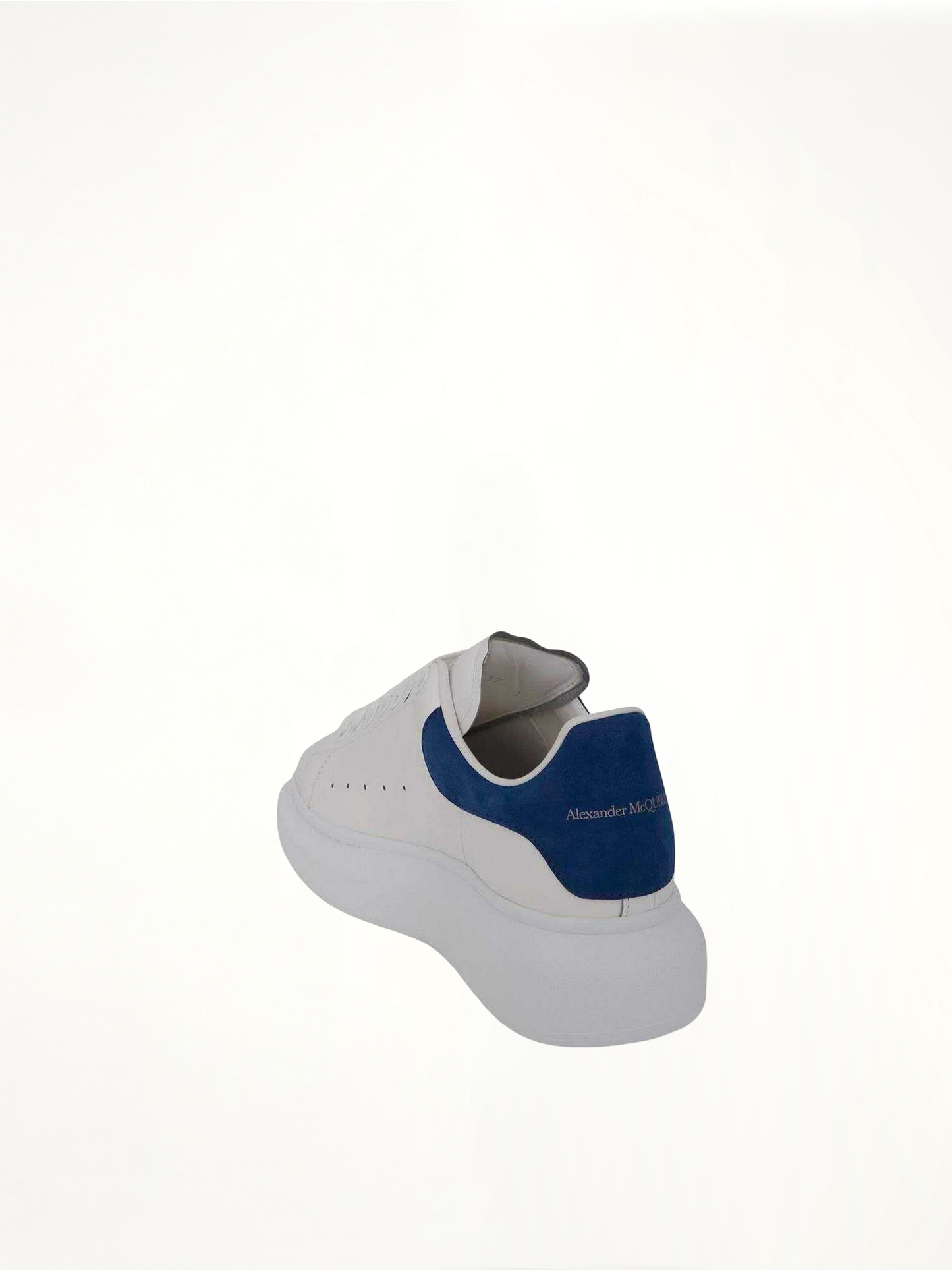 Larry Oversized Heel Sneaker in White/Paris Blue
