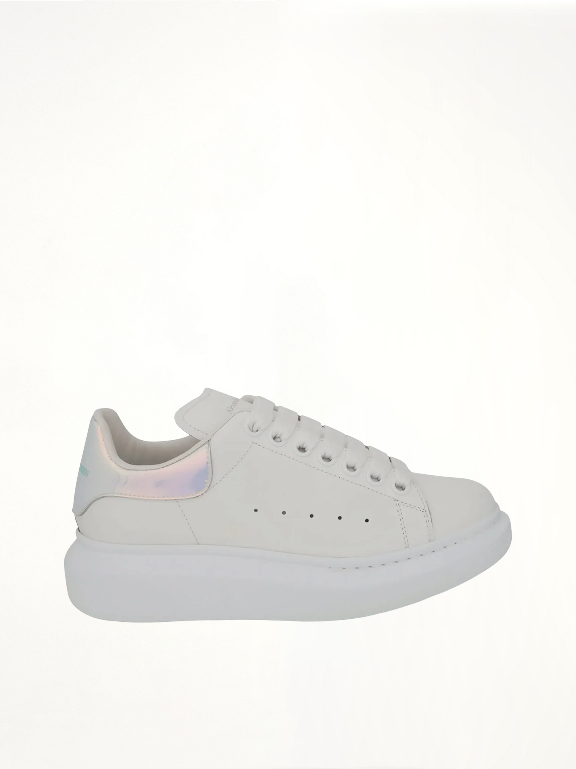 Larry Oversized Heel Sneaker in White/Shock Pink