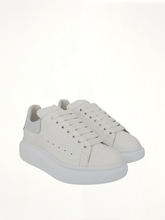 Larry Oversized Heel Sneaker in White/Shock Pink