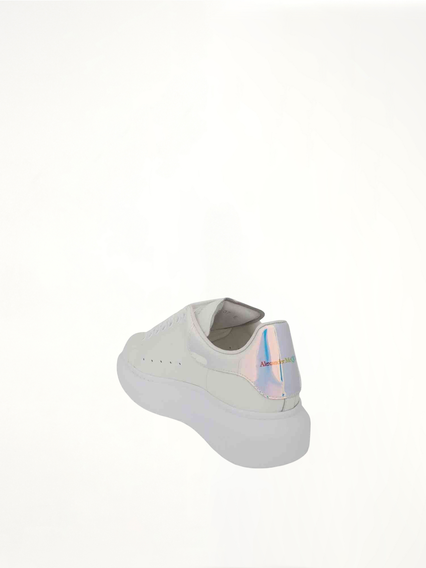 Larry Oversized Heel Sneaker in White/Shock Pink