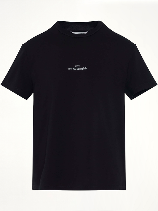 Upside Down Logo T-Shirt in Black