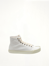 Tabi High Sneaker in White Side View | MAISON MARGIELA