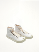 Tabi High Sneaker in White Front View | MAISON MARGIELA
