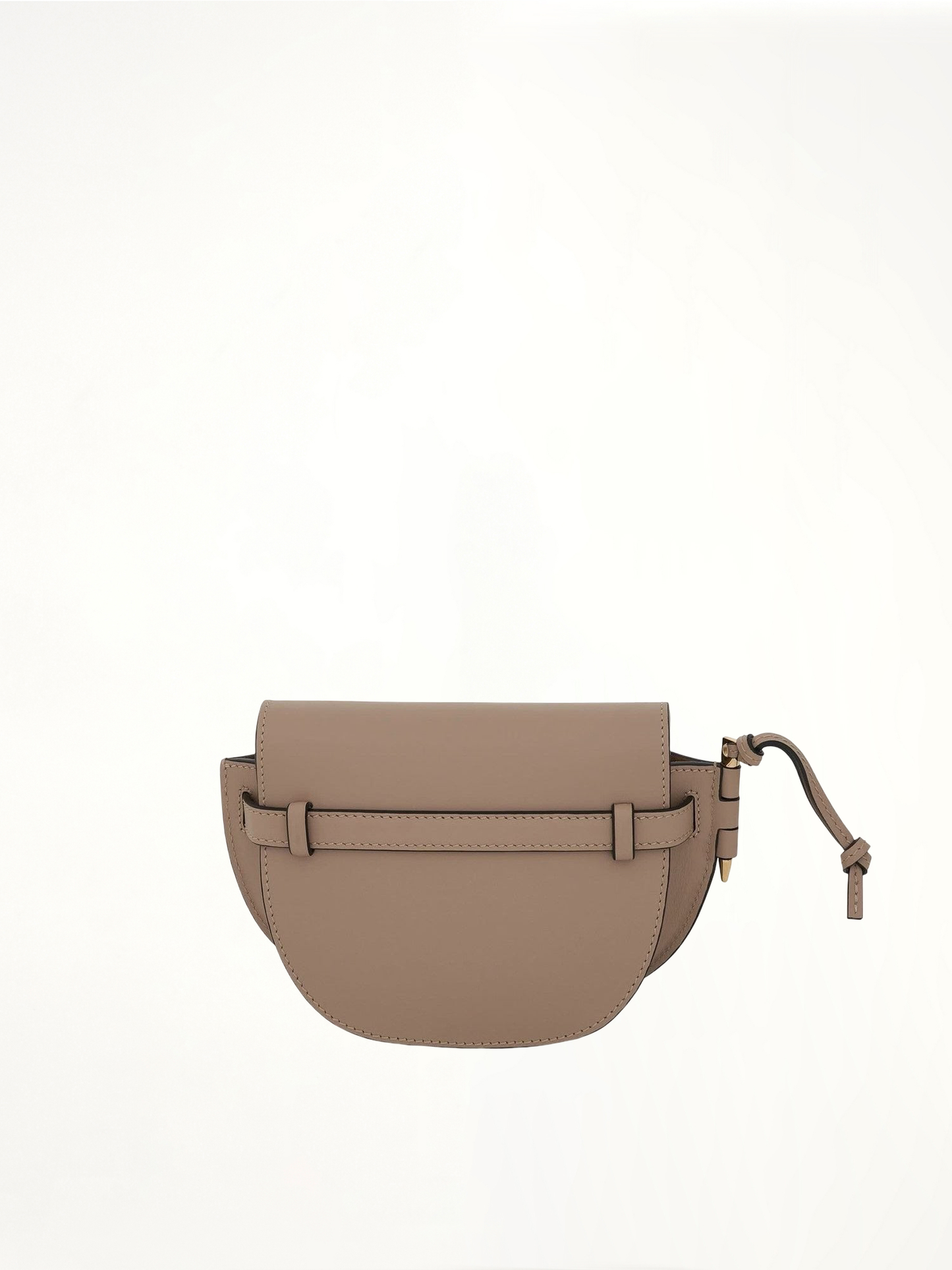 Mini Gate Dual Bag in Soft Calfskin and Jacquard Strap in Sand