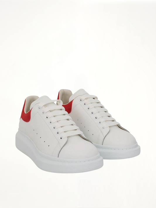 Larry Oversized Sneaker in White/Lust Red