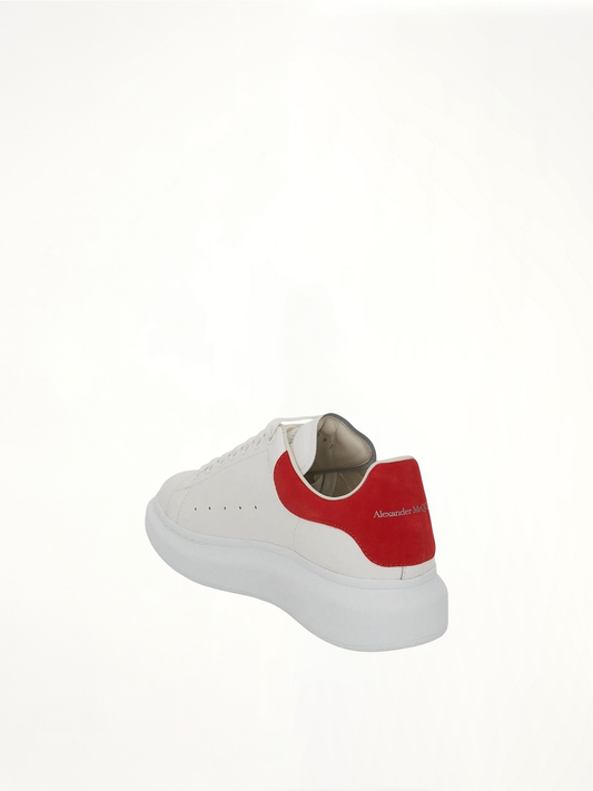 Larry Oversized Sneaker in White/Lust Red