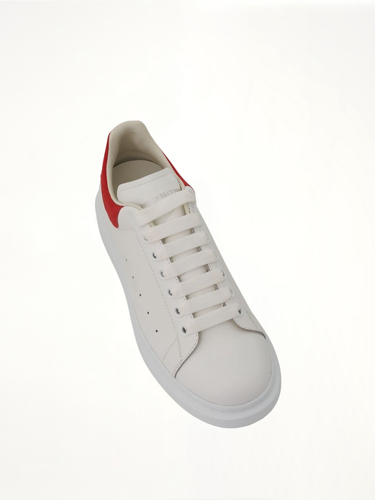 Larry Oversized Sneaker in White/Lust Red