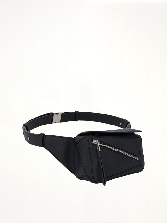 Mini Puzzle Bumbag in Classic Calfskin in Black