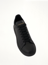 Larry Oversized Rubber Sneaker in Black Back View | ALEXANDER MCQUEEN