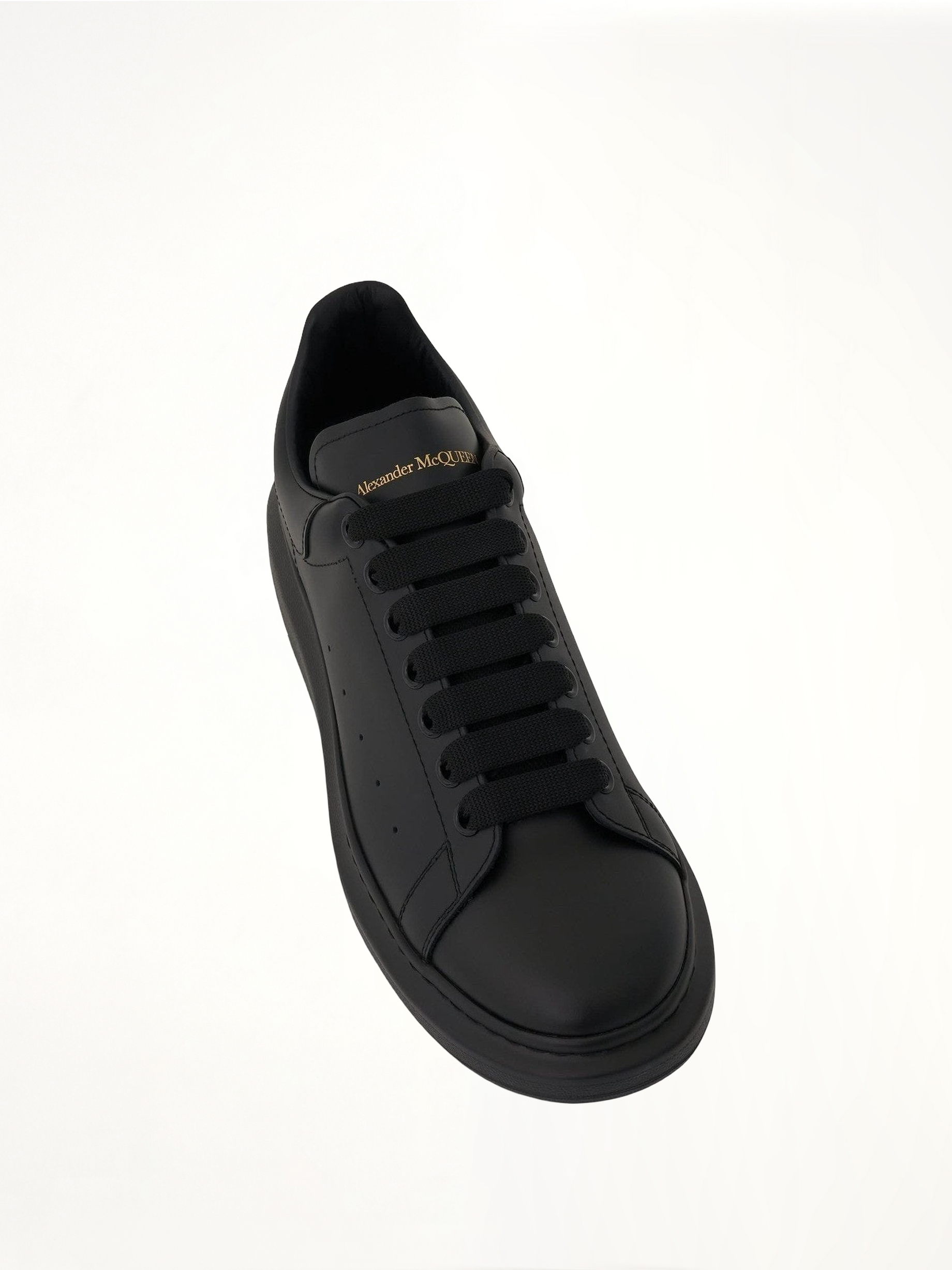 Larry Oversized Rubber Sneaker in Black Back View | ALEXANDER MCQUEEN