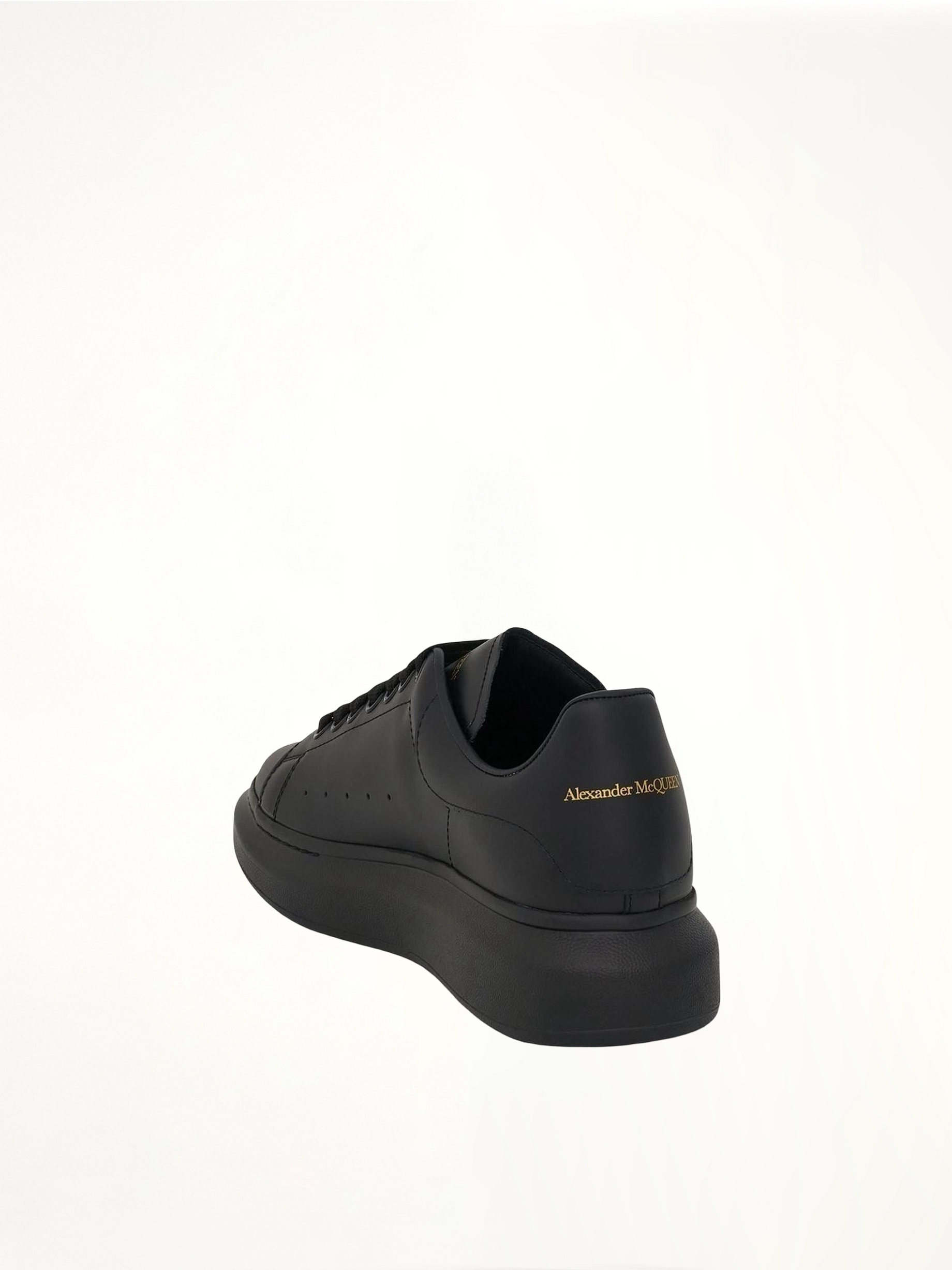 Larry Oversized Rubber Sneaker in Black Top View | ALEXANDER MCQUEEN