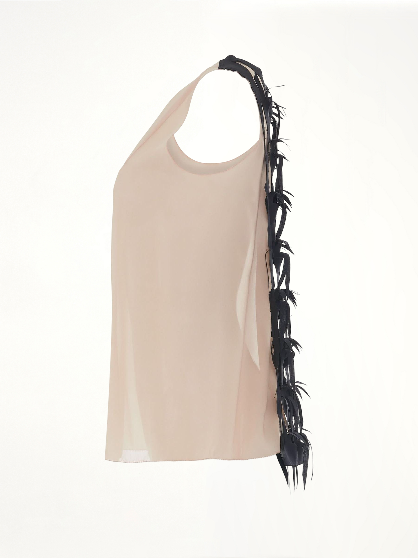 Silk Blend Short Sleeve Top in Skin