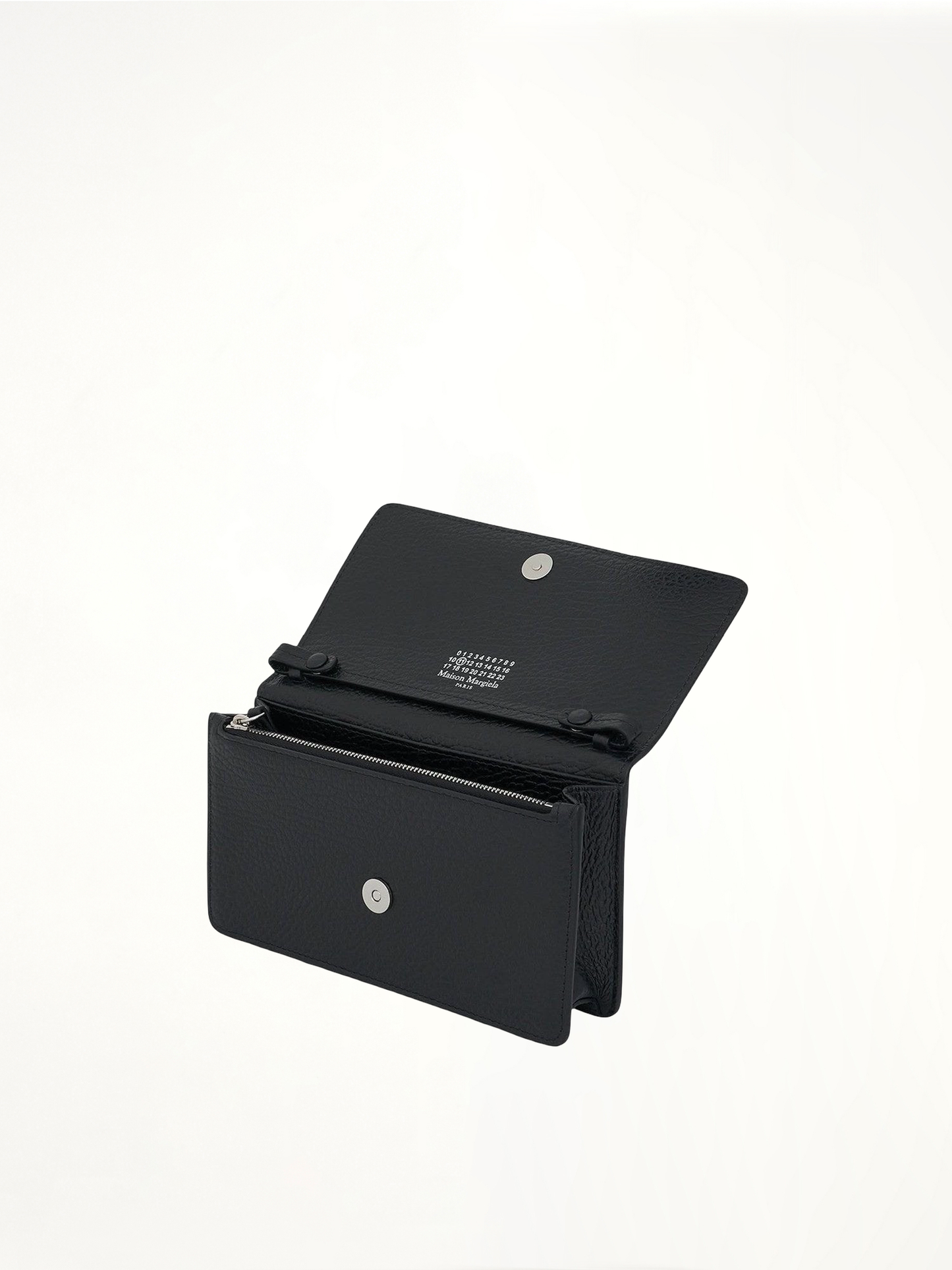 Four Stitches Chain Wallet in Black