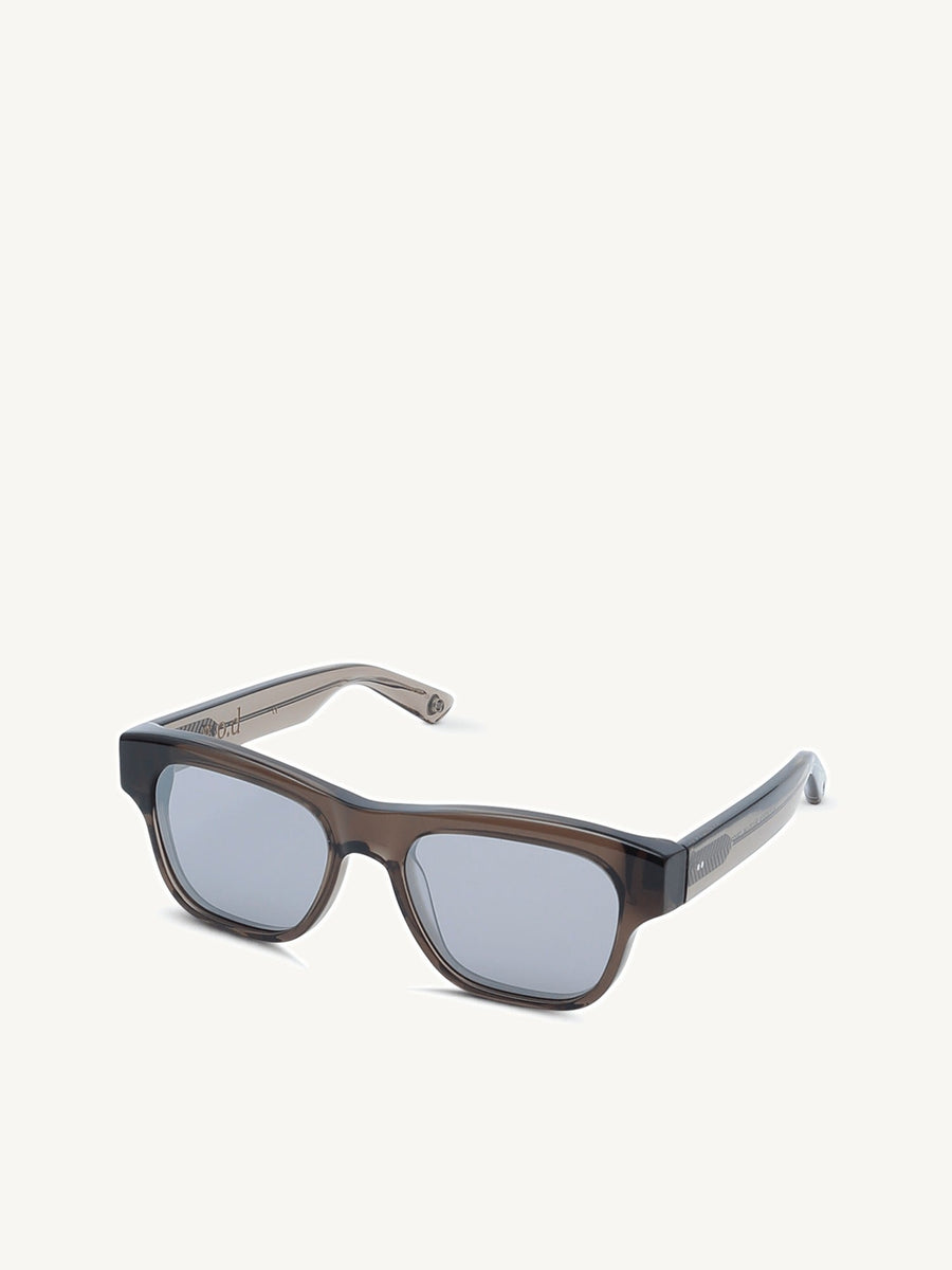 Seventeen Crystal Grey Sunglass with Grey Flash Lens