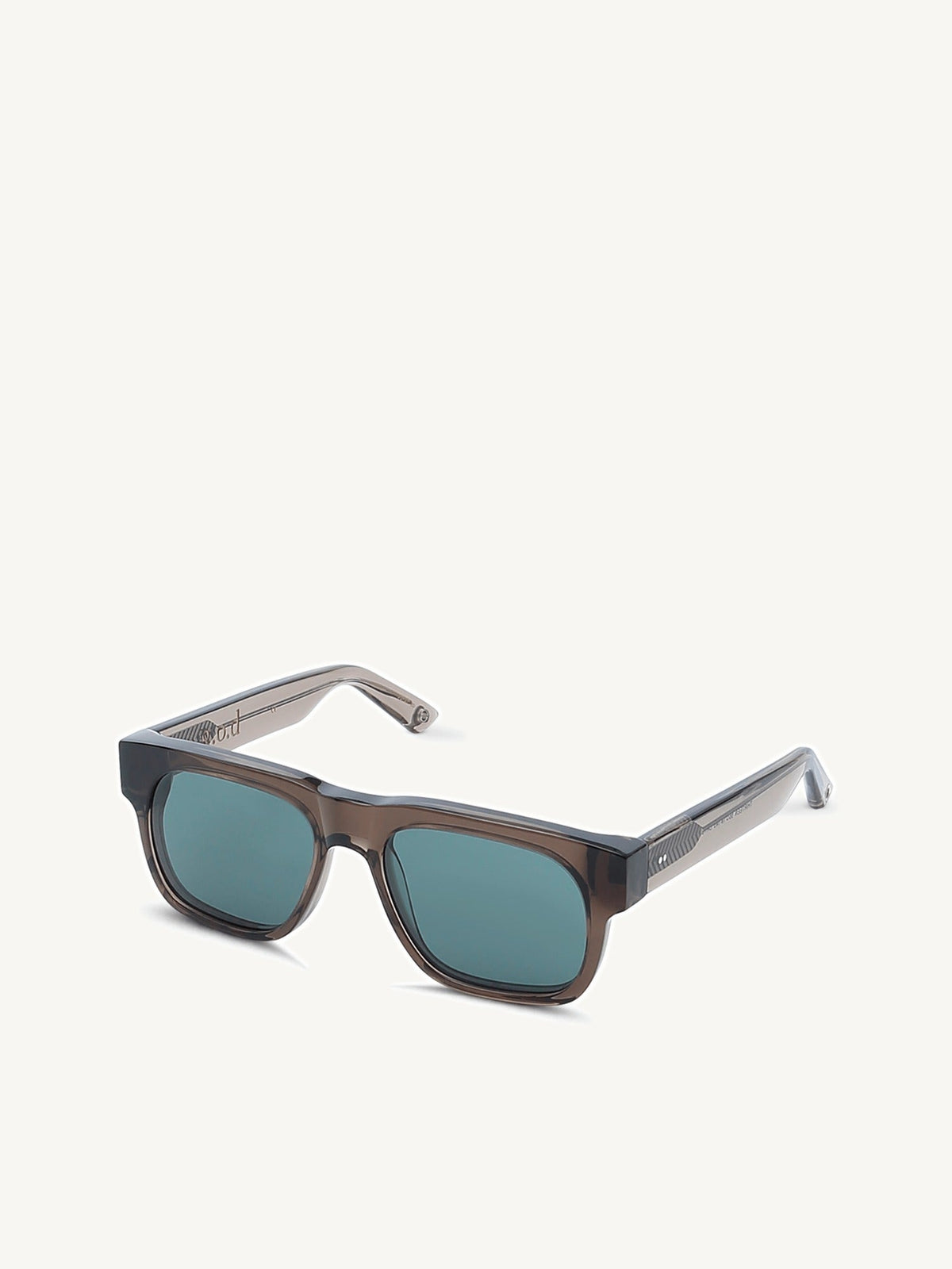 Thirteen Crystal Grey Sunglass with Green Lens