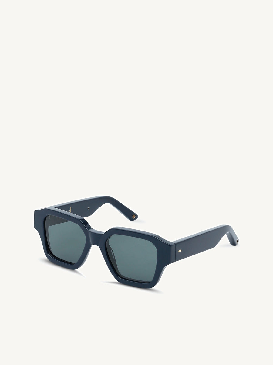 Thirteen Navy Sunglass with Grey Lens