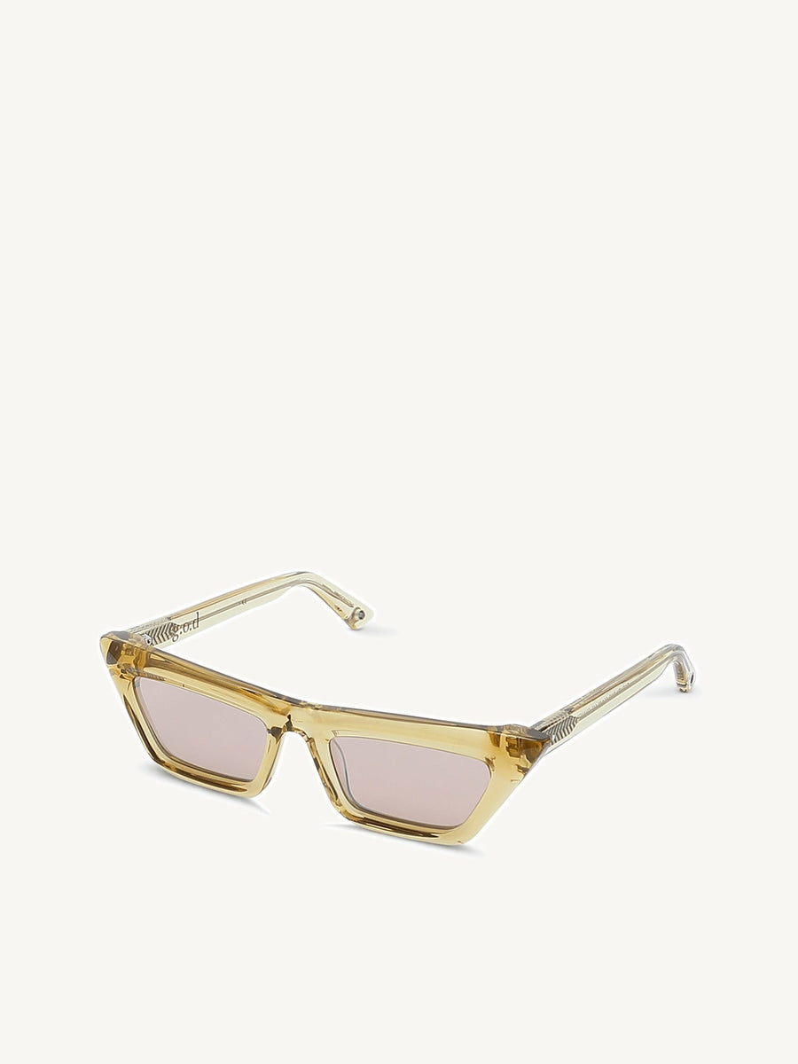 Twenty Two Champagne Sunglass with Brown Flash Lens