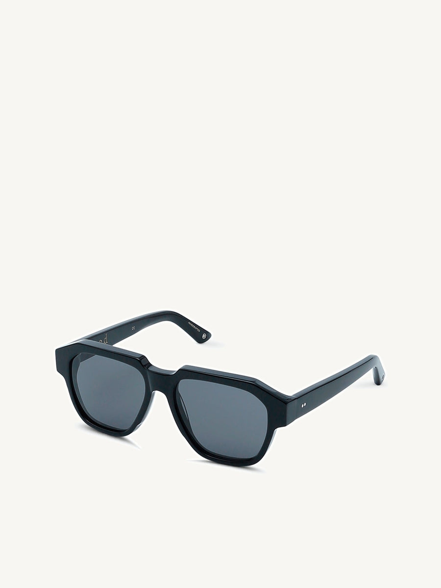 Twenty Eight Black Sunglass with Grey Lens