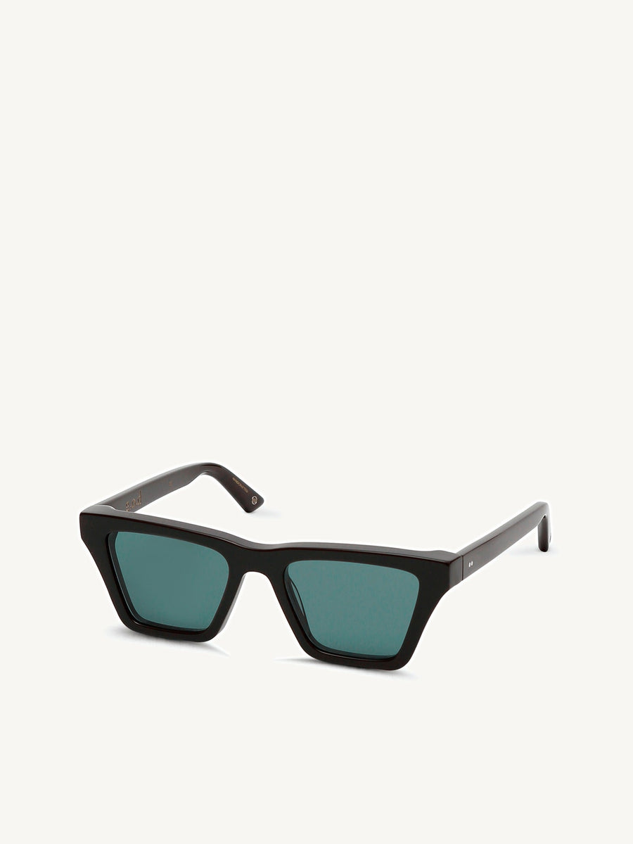 Twenty Black Sunglass with Brown Lens