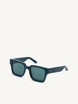 Sixteen Navy Sunglass with Grey Flash Lens