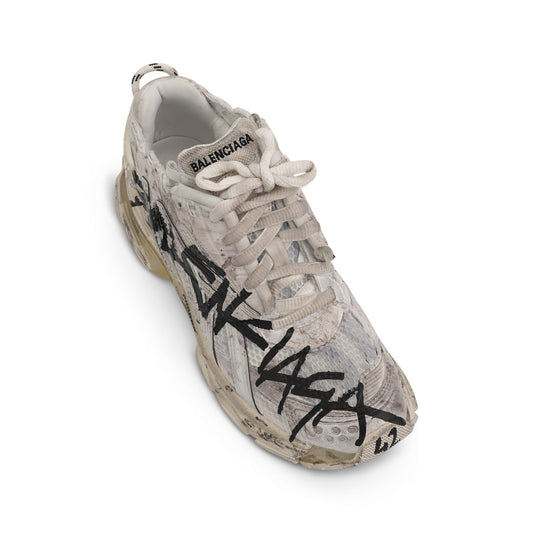 Runner Graffiti Sneaker in White/Black