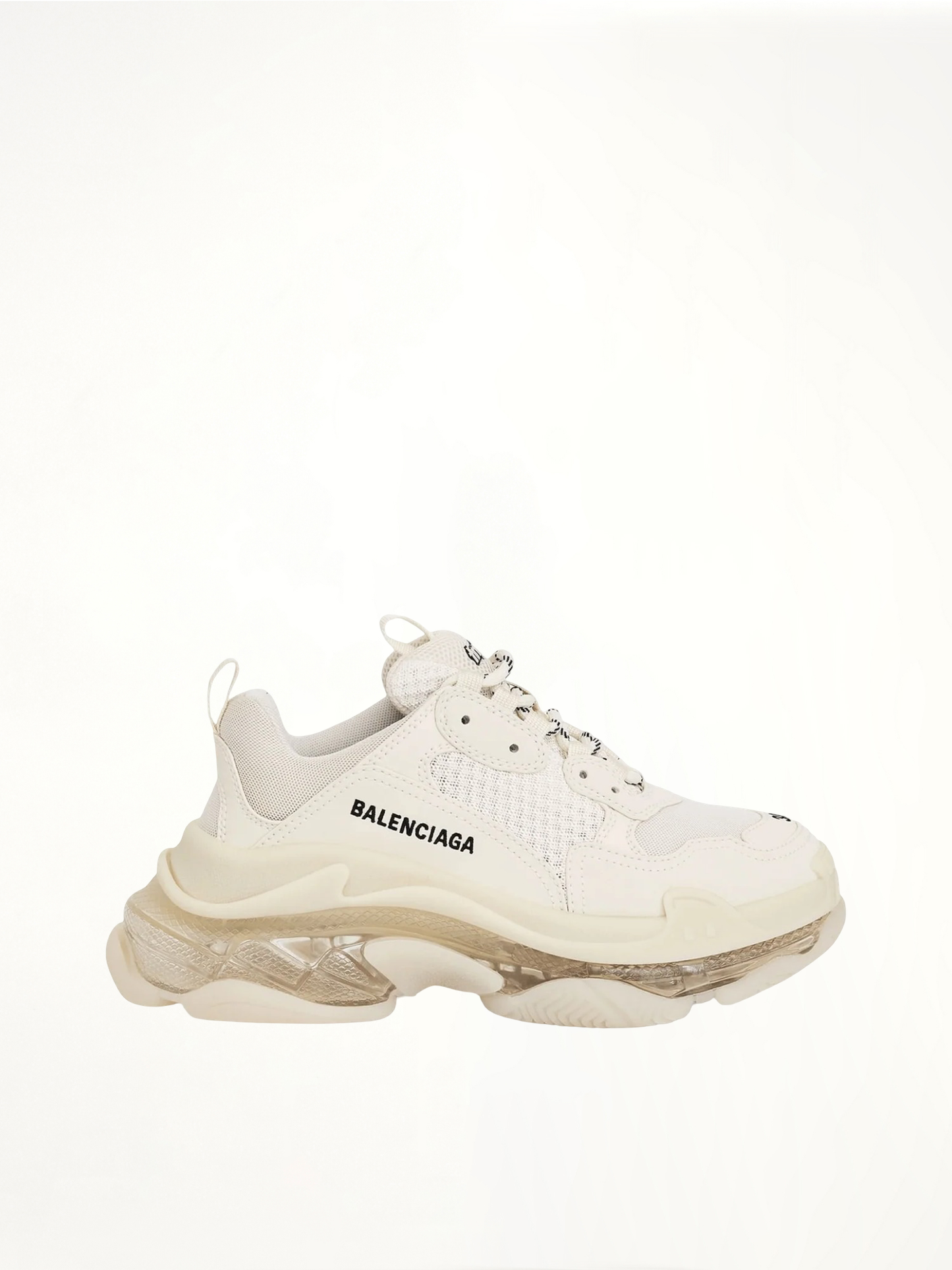 Triple S Clear Sole Sneakers in Light Beige