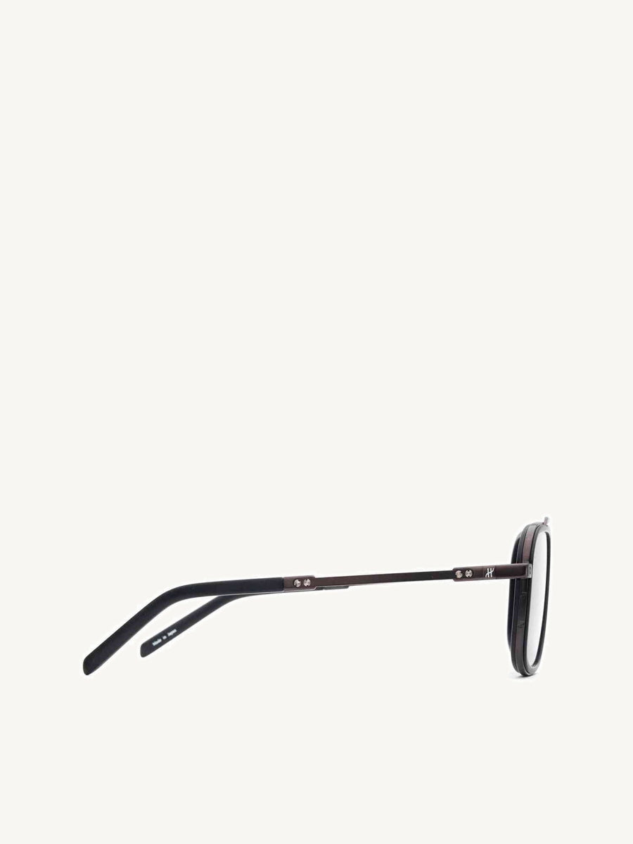 Black Matte Squared Sunglasses with Gradient Smoke Black Lens