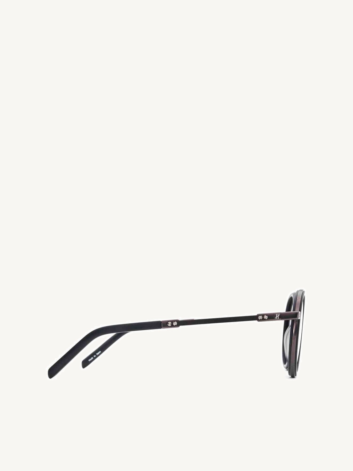 Black Matte Rounded Sunglasses with Solid Smoke Lens