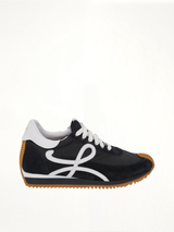 Flow Runner in Nylon and Suede in Black Side View | LOEWE