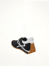 Flow Runner in Nylon and Suede in Black Top View | LOEWE