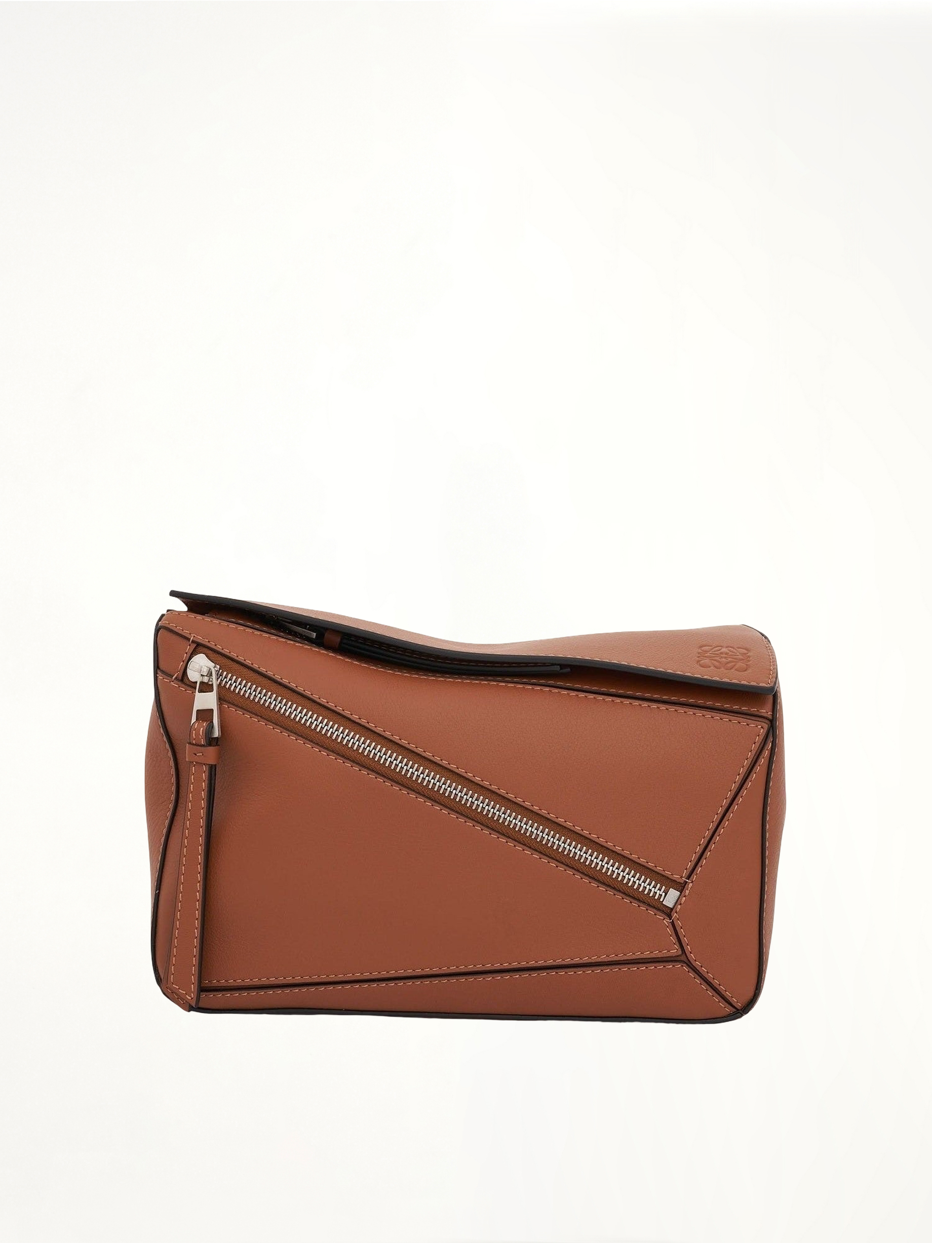 Small Puzzle Bumbag in Classic Calfskin in Tan