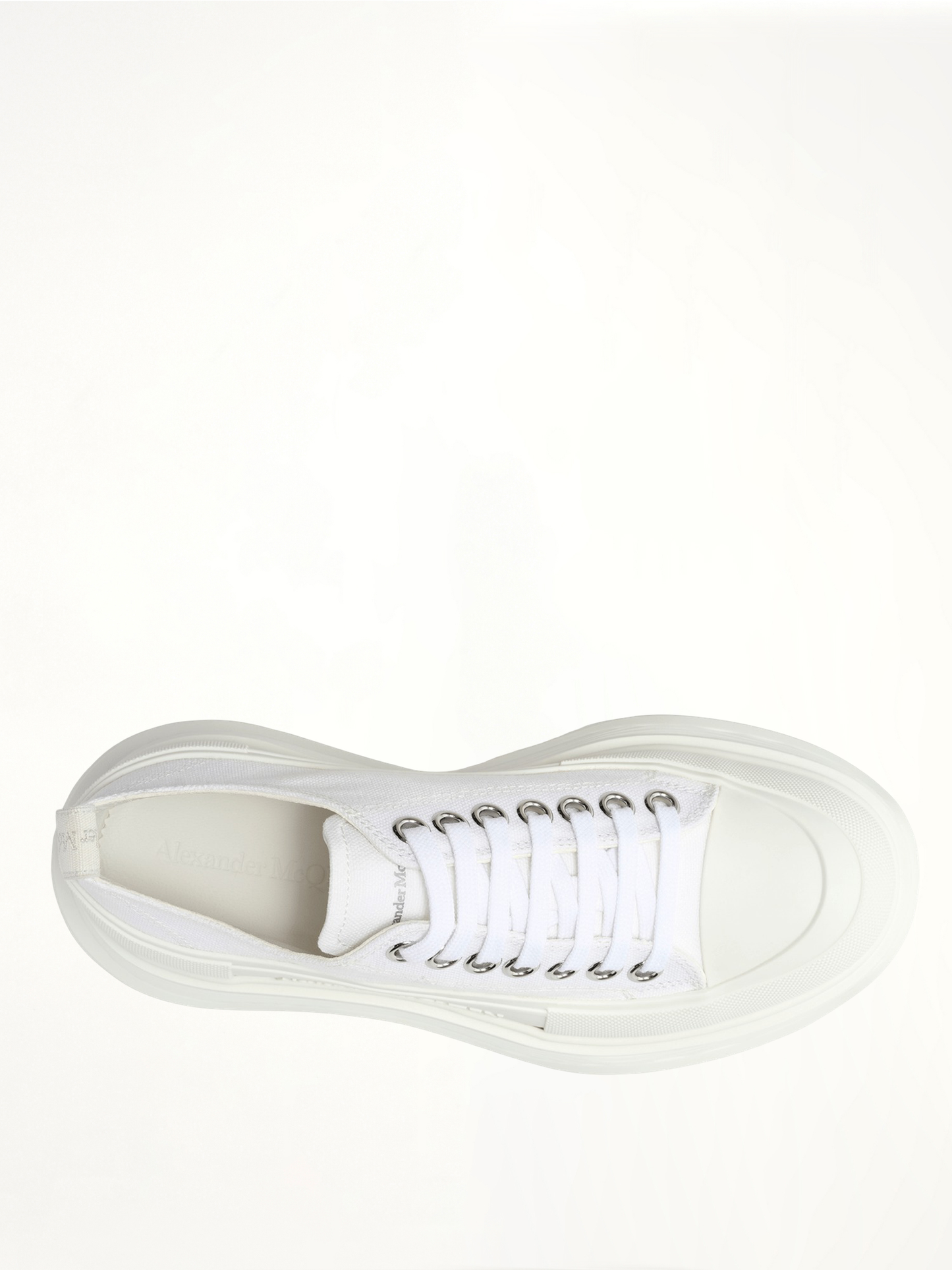 Tread Slick Canvas Lace-Up Shoes in White
