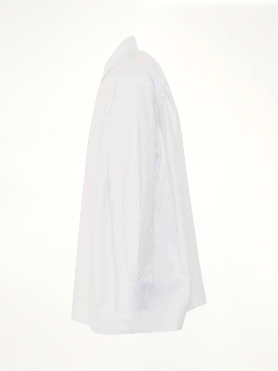 1506 Logo Print Cotton Shirt in White