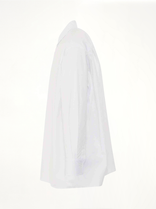 1506 Logo Print Cotton Shirt in White