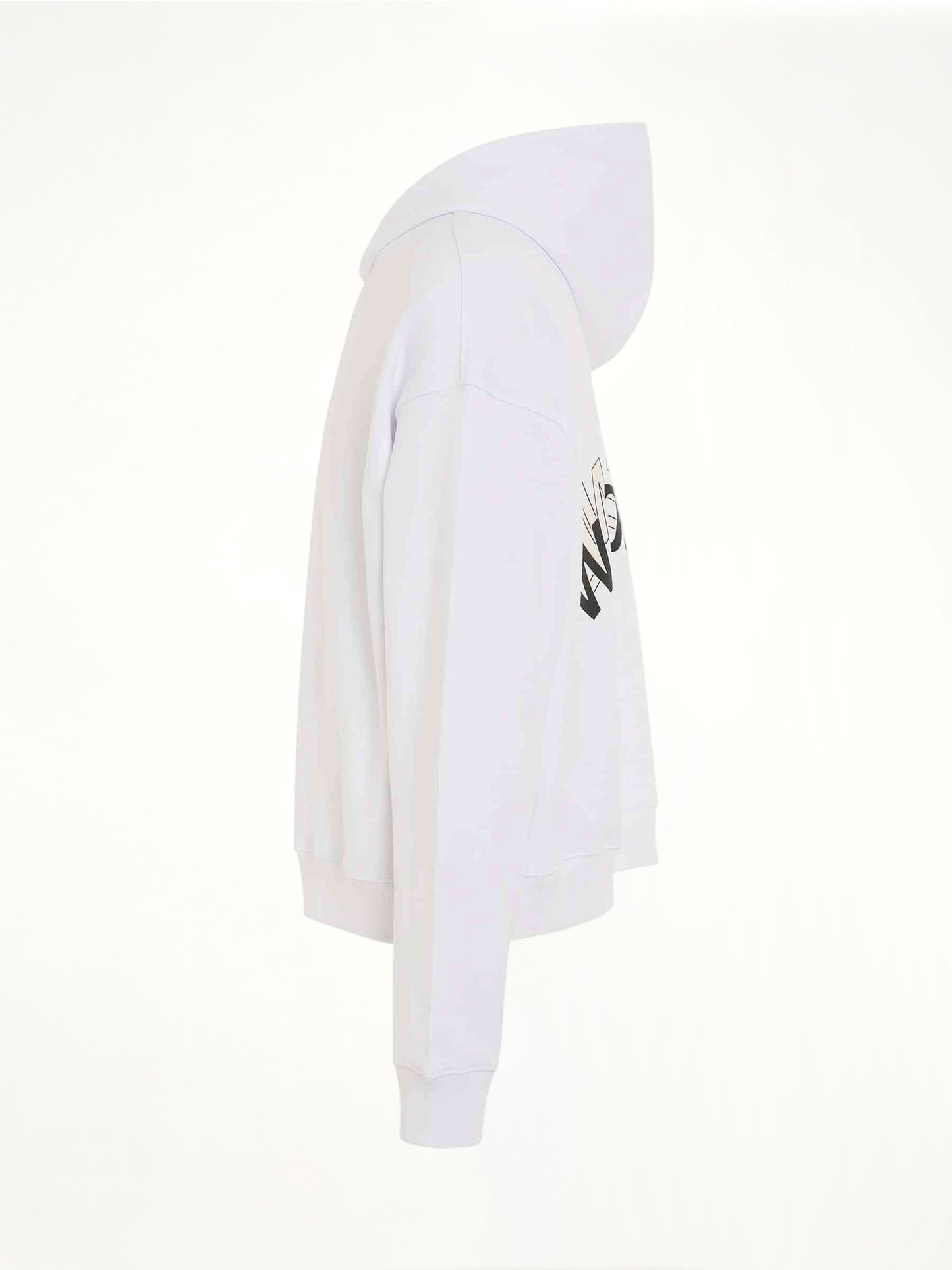 Layered Logo Hoodie in White