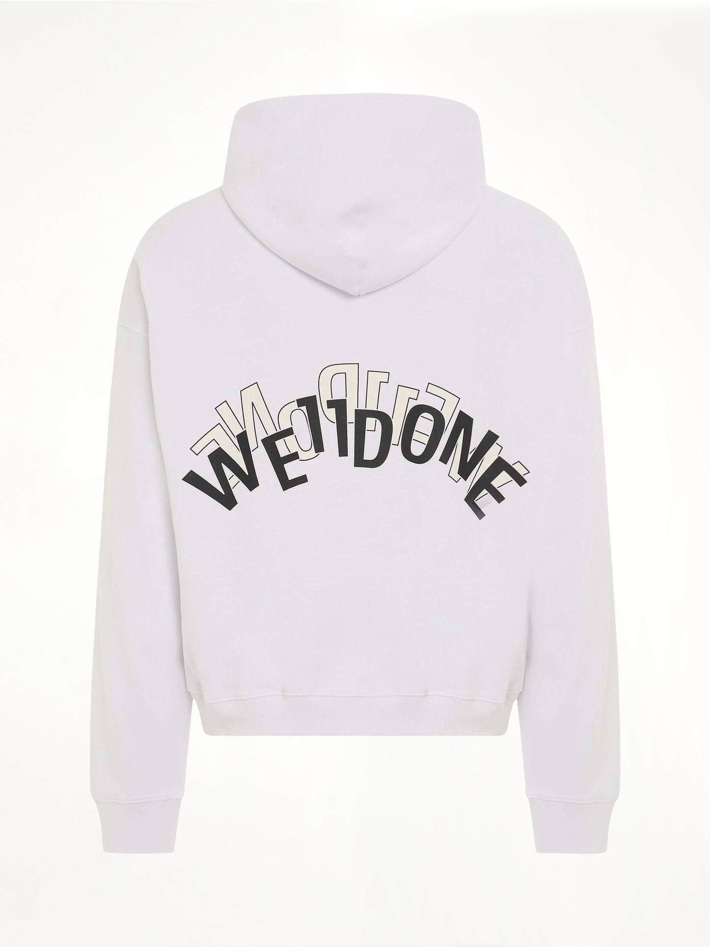 Layered Logo Hoodie in White