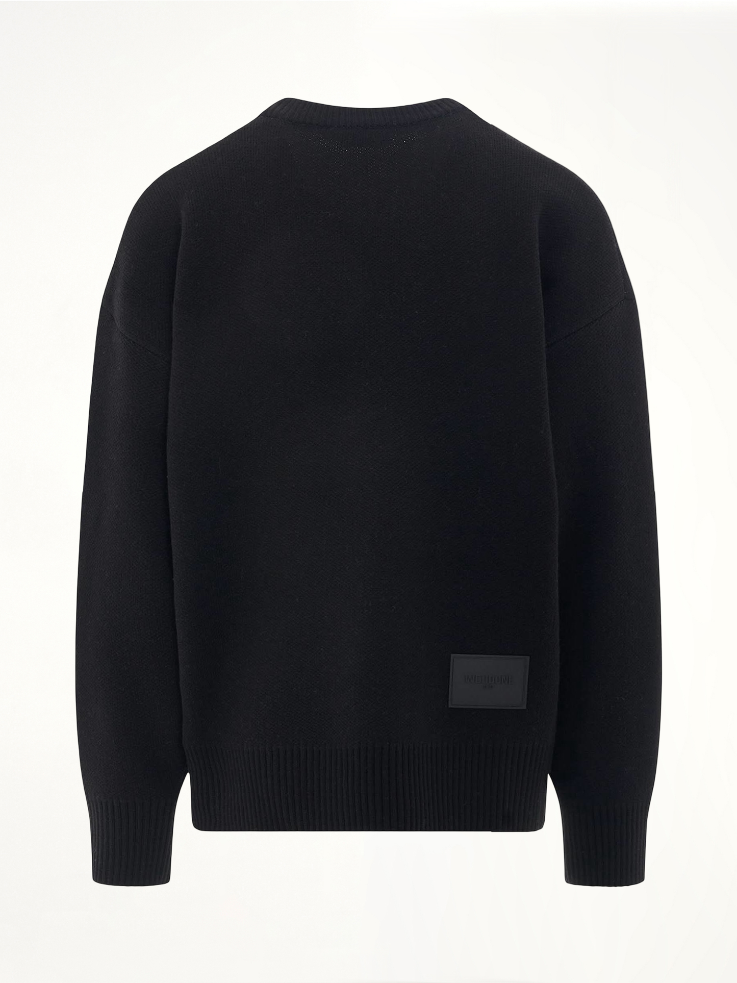Logo Pile Knit Sweater in Black